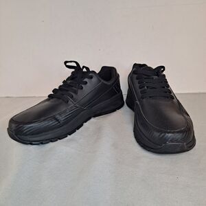 Cherokee Infinity Flow Sneakers Men's Sz 9.5 Black Faux Leather Work Shoes